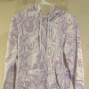 Brooklyn Cloth Purple and White Marble Hoodie